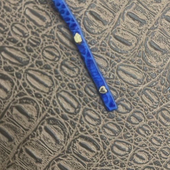 STELLA & DOT blue leather wrap bracelet - Picture 4 of 6